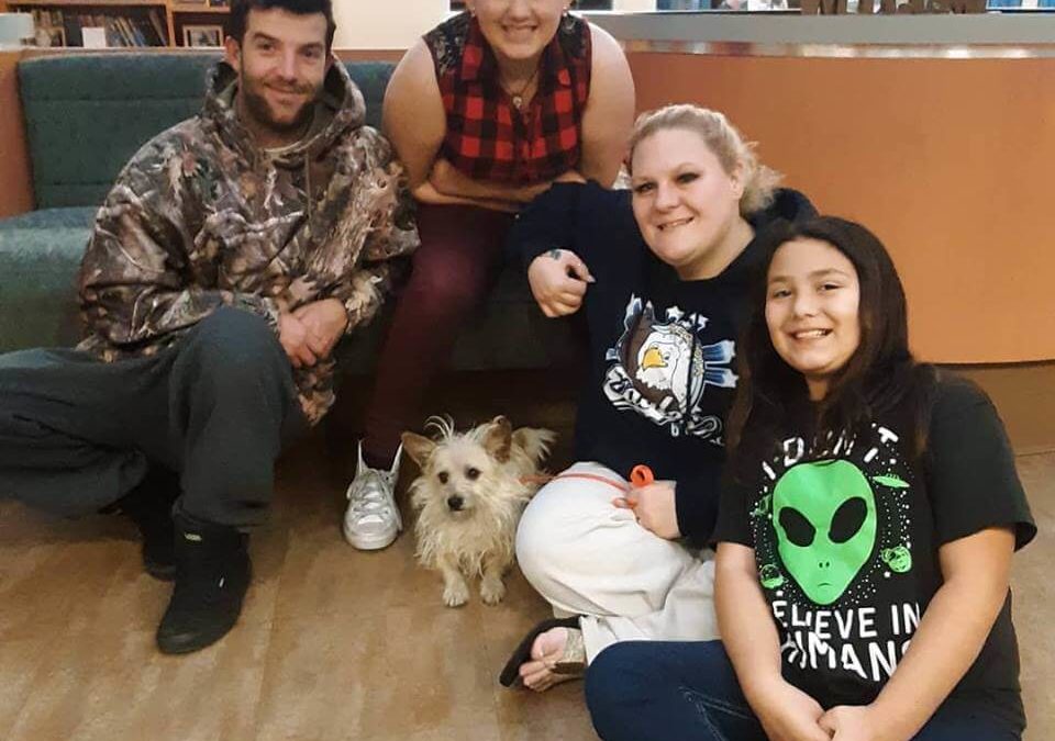 family love new adopted dog WAGS