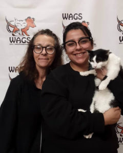 daughter adopt a cat at WAGS