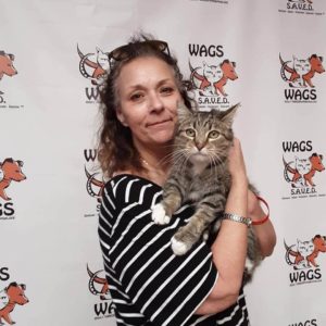 lovely cat adopted by the lady WAGS
