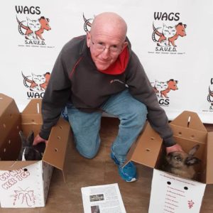 2 rabbits adopted by great man