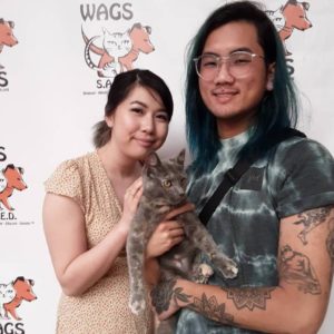 cute cat adopted by two people WAGS