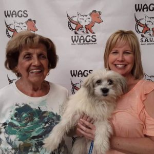 mother and daughter adopted a dog at WAGS