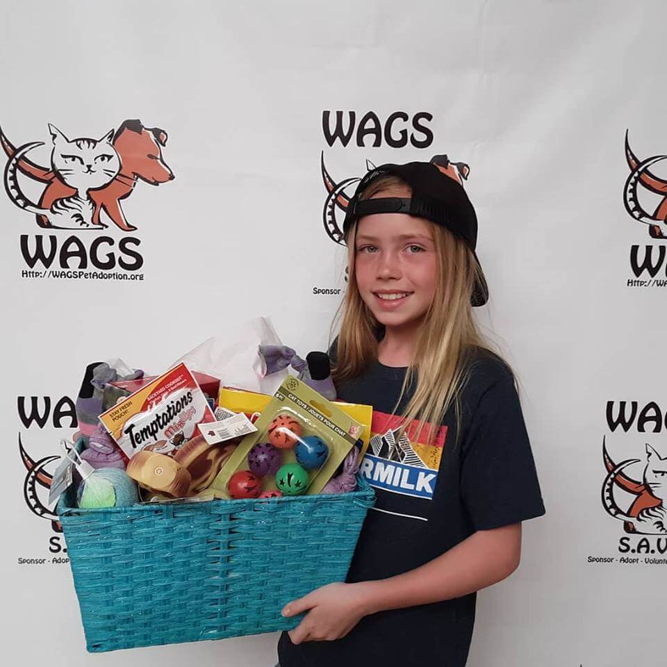 Maddie did a little Fundraiser to get toys and treats for our pets here at WAGS