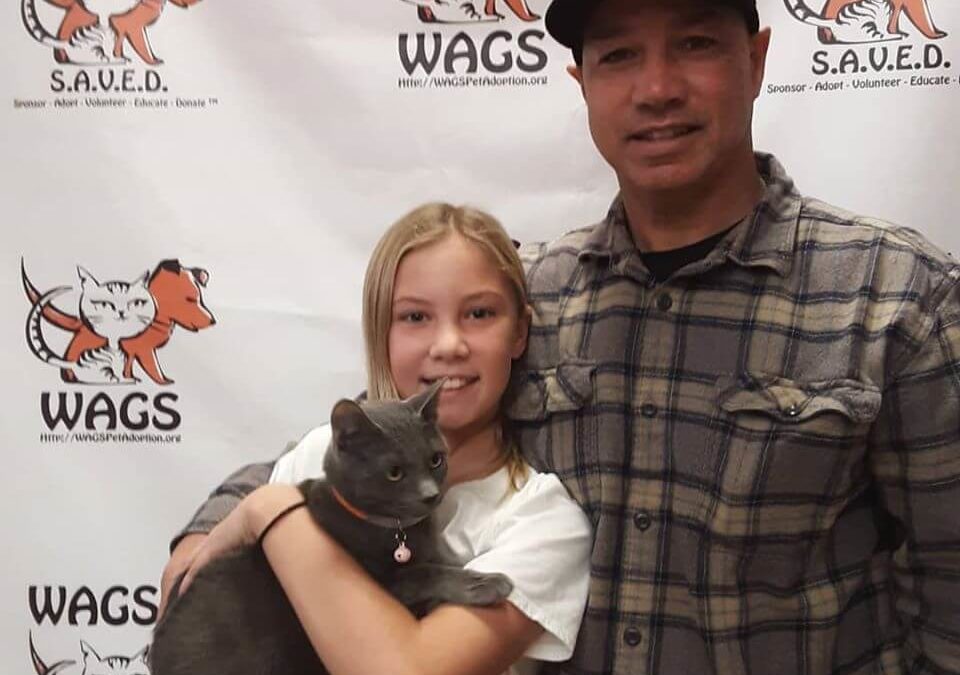 WAGS adoption day father and daughter