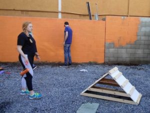 ramp and painting walls of backyard WAGS