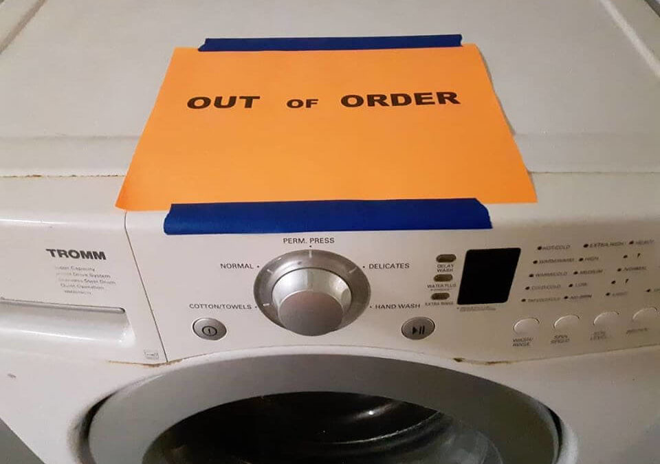 out of order washing machine