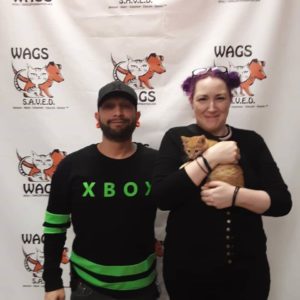 couple adopted cat guy with xbox shirt