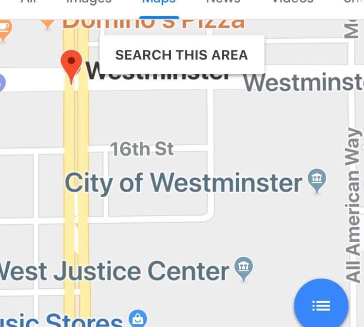 google map of westminster location