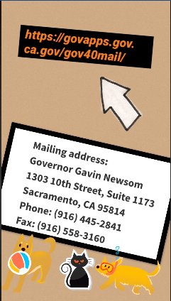 write the governer mailing address